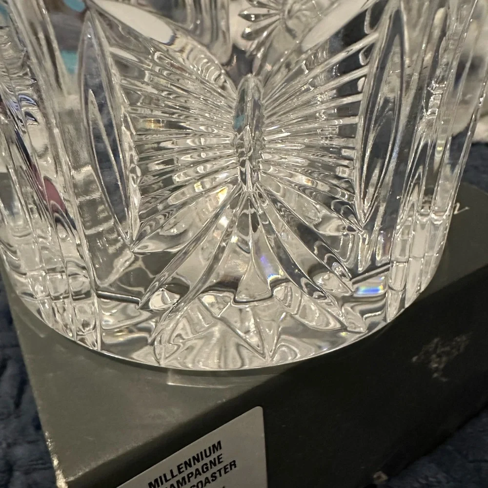 NEW Waterford Crystal Elegant Champagne Bottle Coaster The Millennium Collection